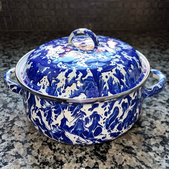 Golden Rabbit Cobalt Swirl Mini Dutch Oven. Excellent condition - Picture 6 of 6